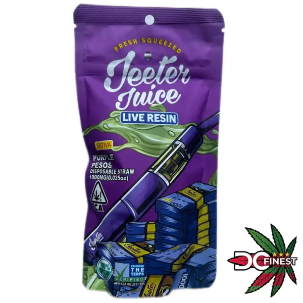 Jeeter Juice Purple Pesos Front DC Finest