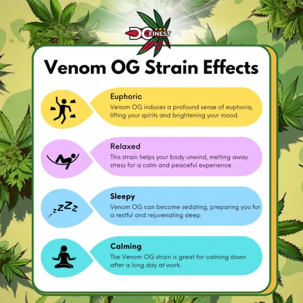 Venom OG Strain Effects Infographic