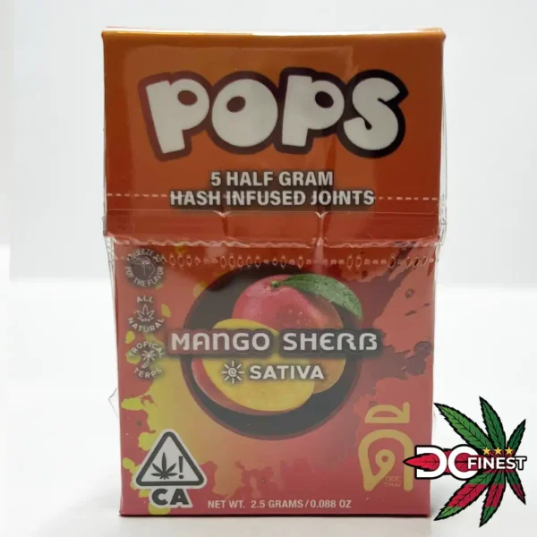 Pop - Mango Sherb Hash Infused Joints Indica at DC Finest