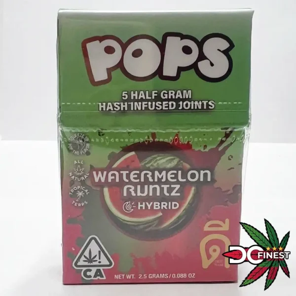 Pop - Watermelon Runtz Hash Infused Joints Indica at DC Finest